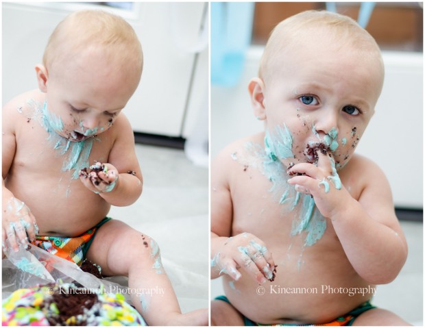 1st birthday cake smash photography / Kincannon Photography