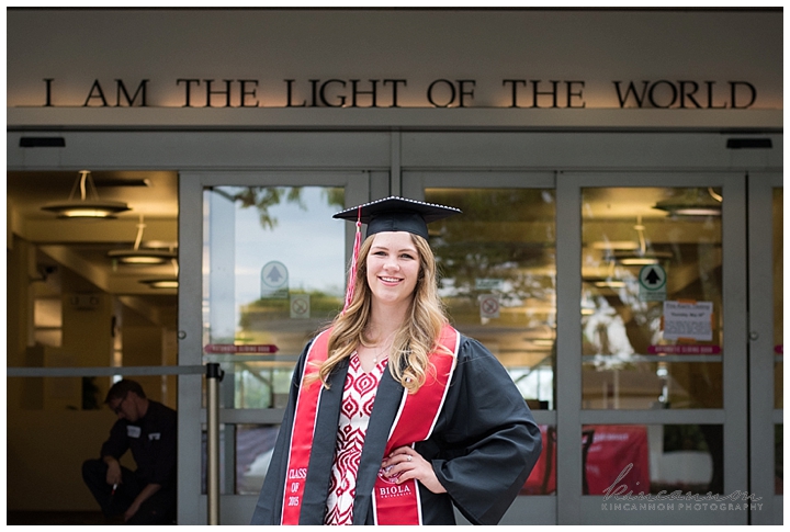 Senior photos biola university on graduation day